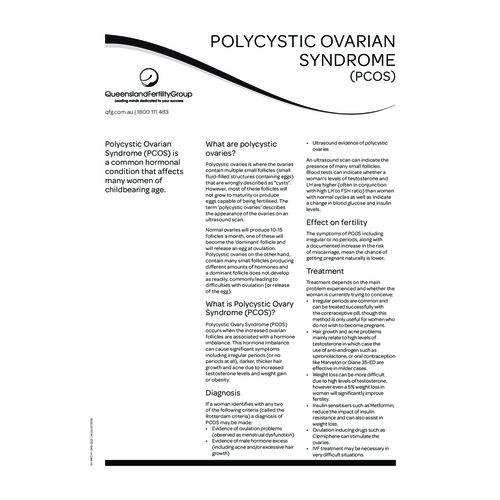 Polycystic Ovarian Syndrome (PCOS) fact sheet