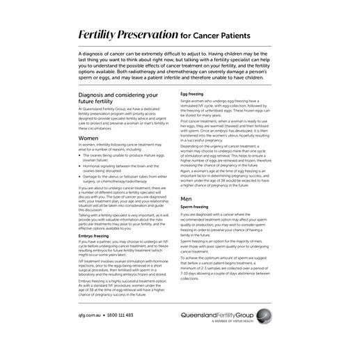  Fertility Preservation for Cancer Patients