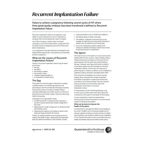 Recurrent Implantation Failure